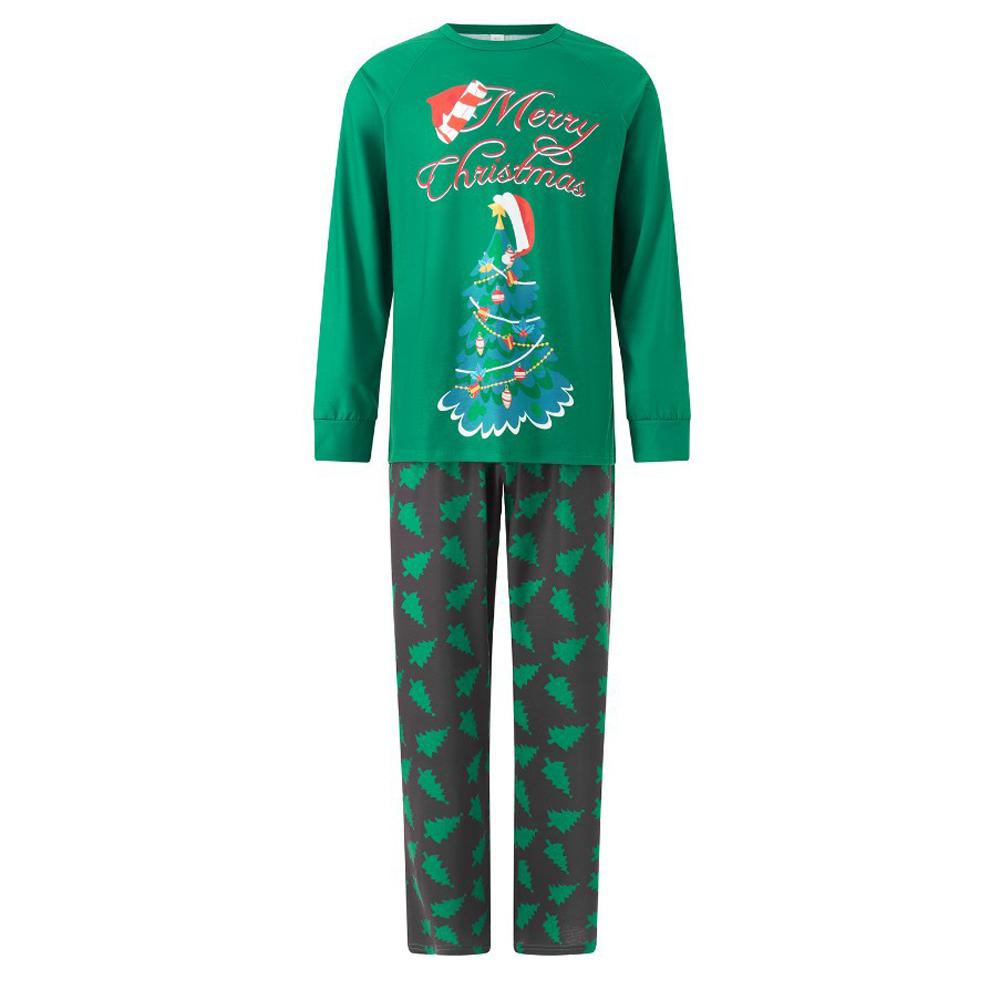 Lucky Elk Print Green Christmas Family Couples Matching Pajamas Party Sets - ciclove