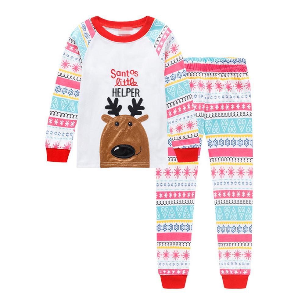 Reindeer Toddler Boys Girls Christmas Pjs Long Sleeve Pajamas Set - ciclove