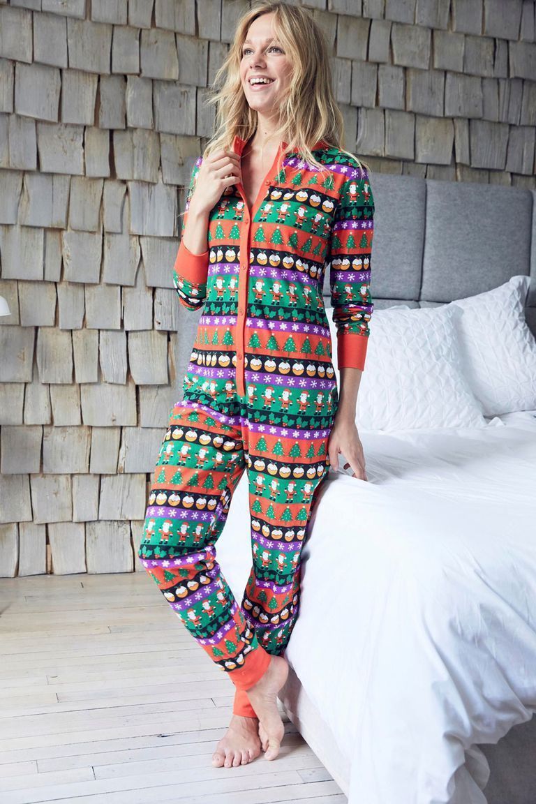 Colorful Christmas Family Matching Pajamas Hoded jumpsuits onesies Sleepwear - ciclove