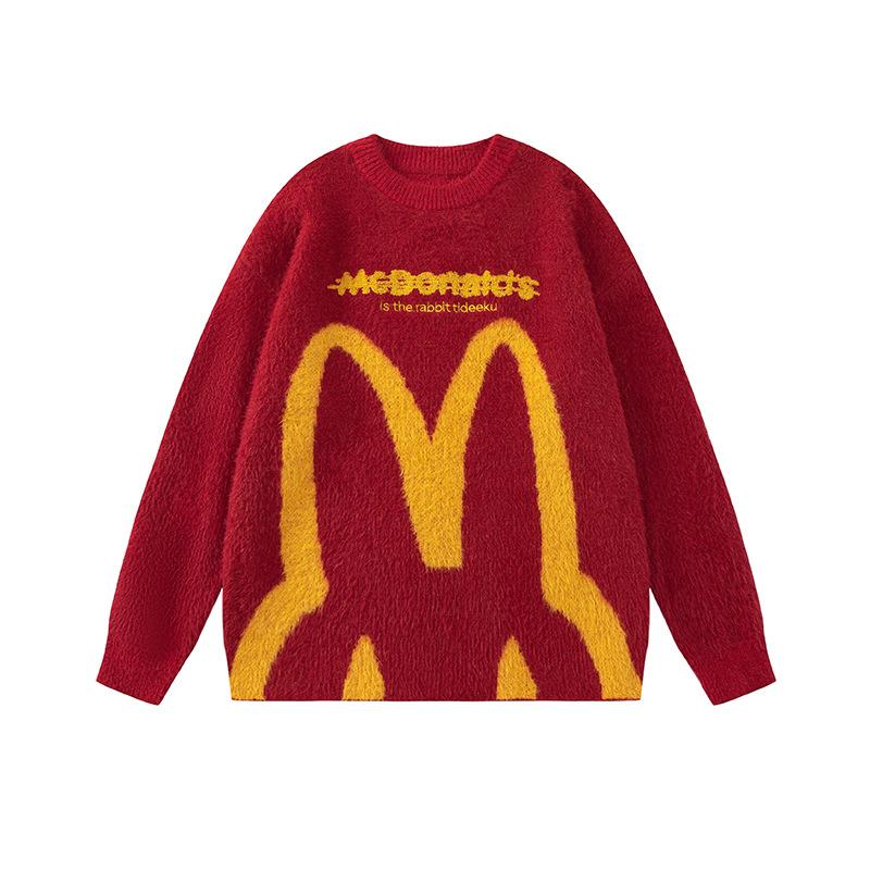 BuyMcDonald's New Year pullover Christmas sweater for Couple Women Men Now Cheaper With 3 - 5 Days Ship - PajamasBuy