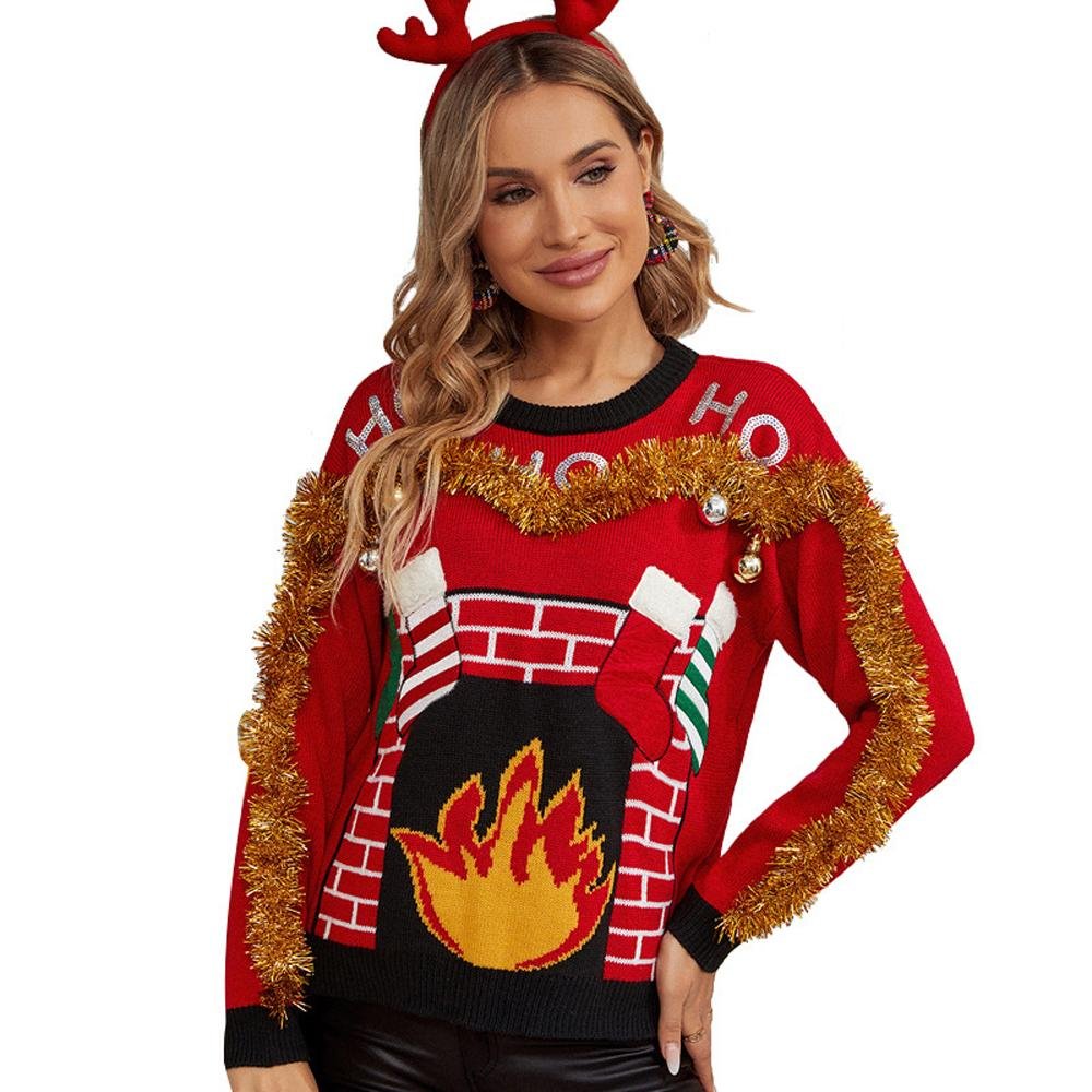 BuyUgly Christmas Sweater for Women Embroidered Funny Now Cheaper With 3 - 5 Days Ship - PajamasBuy